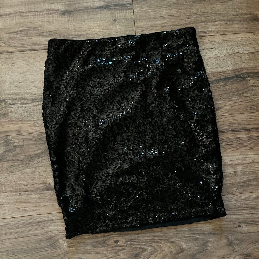H&M Black Sequin Miniskirt